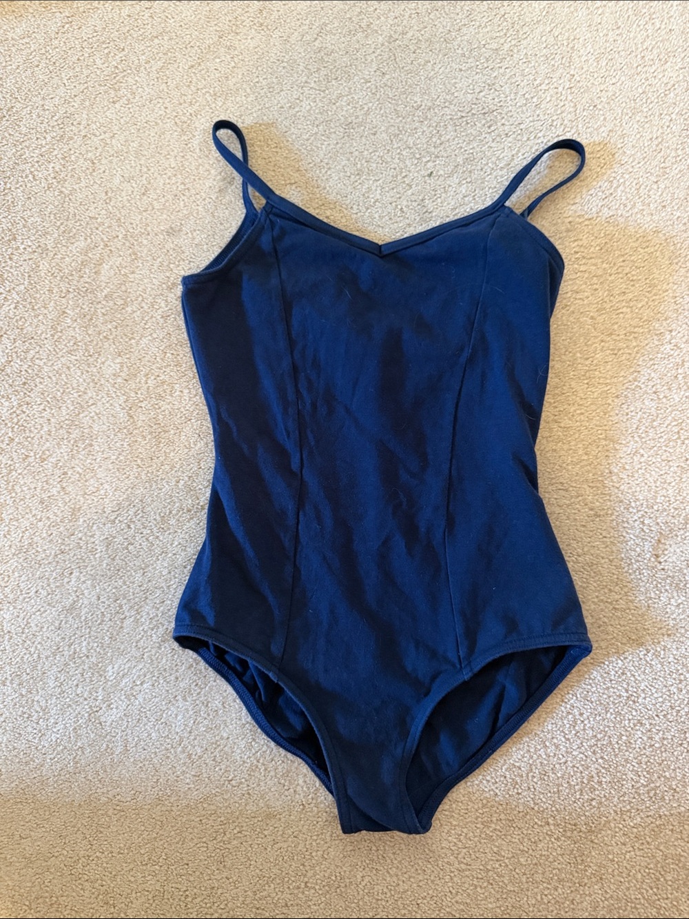 Capezio Navy Blue Leotard with Cream Lining